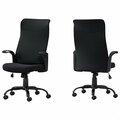 Homeroots 24.75 x 24 x 83.5 in. Black Fabric Multi Position Office Chair 355715